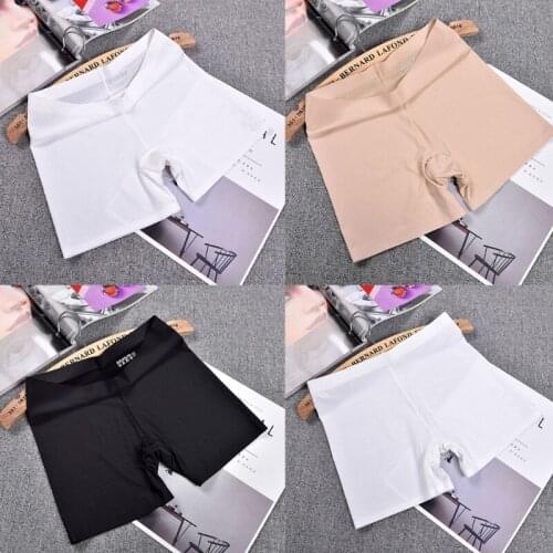 Womens Ice Silk Safety Shorts Seamless Boxer Briefs Underwear Boyshort Solid New