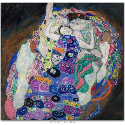 The Virgin Famous Art Paintings By Gustav Klimt Classical Wall Art Oil Painting Reproductions For Living Room Wall Decor Cuadro