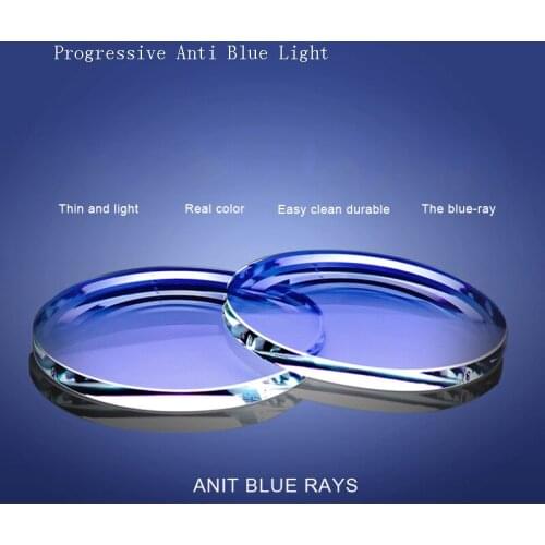 1 Pair 1.56 1.61 1.67 Progressive Anti Blue Light Blocking Prescription Lenses Myopia Hyperopia Multifocal Glasses Lenses