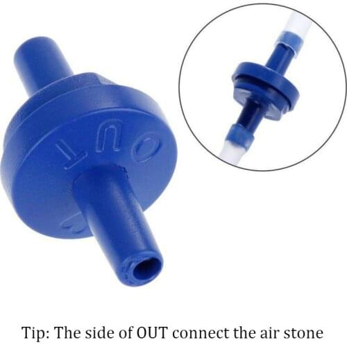 10pcs/lot Plastic Aquarium Non-return Air Check Valve Control Air Flow One Way For Air Pump Air Tube Aquarium Accessories 4mm