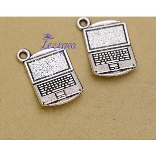 20pcs/lot--14x21mm, Laptop cham,Antique silver plated computer Charms,DIY supplies,Jewelry accessories