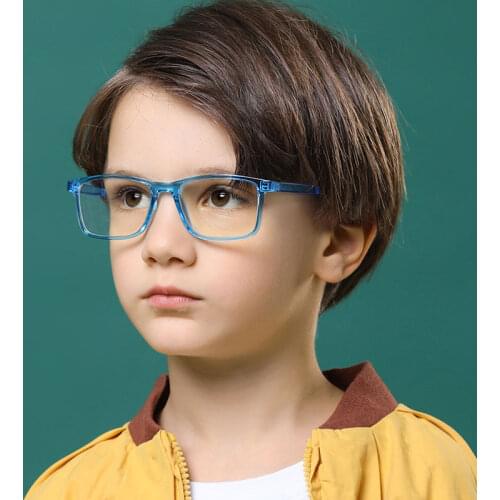 2020 New Anti Blue Light Kids Glasses Boys Girls Square Blue Light Blocking Eyewear Ultralight TR90 Optical Frame UV400