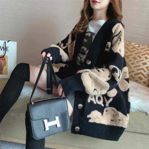 Sweater coat womens spring and autumn 2020 new lazy style Korean loose net red knitted cardigan