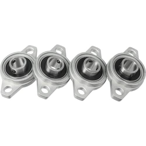 4Pcs KFL001 12mm Zinc Alloy Self Aligning Pillow Block Flange Bearing Rhombic Bearing Housing