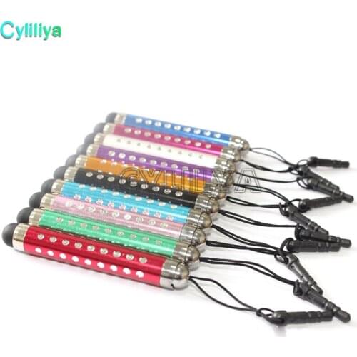 50pcs Universal Crystal Retractable Capacitive Expandable Touch Stylus Pen for iPhone iPad iPod Samsung Smart Android Phone