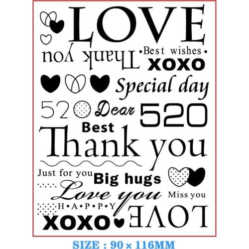 English Words Transparent Clear Stamp Seal for DIY Scrapbooking Photo Album Decorative Card Making Sentiment Stamp