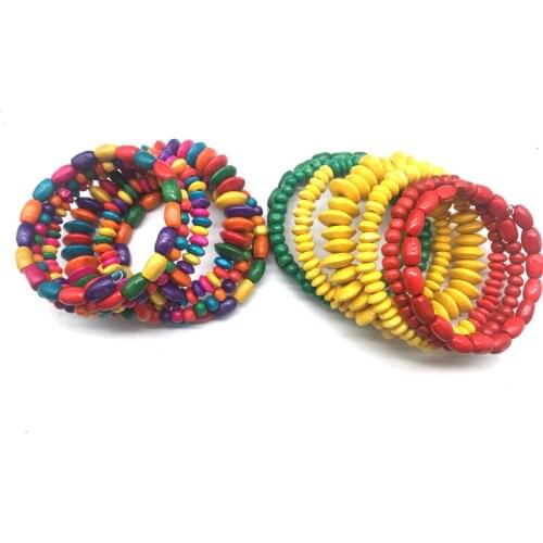 Free shipping!african spring wooden bangle bracelets