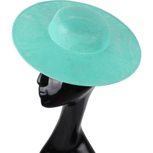 Beige Circular Hat Shaped Fascinator Base Big Size 30CM Party Headwear Cocktail Fascinator DIY Hair Accessories Bridal Headpiece