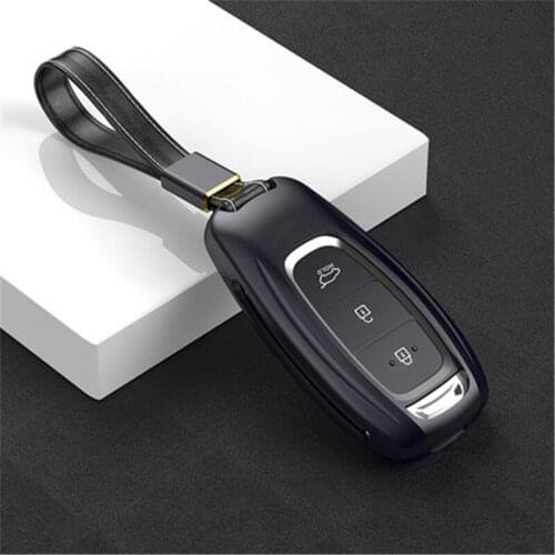 Zinc alloy Car Key Case key ring For Hyundai i30 Ix35 Solaris Azera Elantra Grandeur Ig Accent Santa Fe Palisade 2017 2018