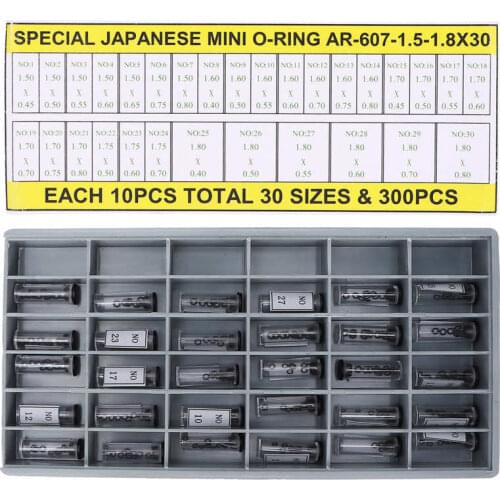 Watch case for watch storage AR‑607‑1.5x1.8mm Soft RWrist Watch Crown O‑Ring Watch Waterproof Seals Accessory Black