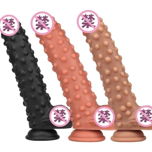 Black Huge Thick Big Dildo with Suction Cup Large Head Soft Silicone Real Feel Penis Cock Dildo Sex Toys for Women Adult Toys