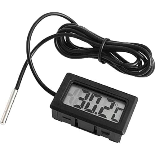 1pc LCD Digital Thermometer Temperature Sensor Temp Meter Thermostat Thermal Regulator Controller 1M Cable Probe TPM-10 FY-10
