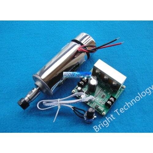 DC ER11 0.4KW 400W Air-cooling Cooled Spindle Motor+ Mach3 Speed Governor Regulator