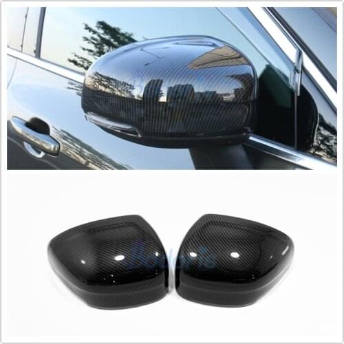 For Volvo XC60 2018 Carbon Fiber Color Rearview Mirror Cover Side Wing Cap Shell Case Moulding Trims Car Accessories