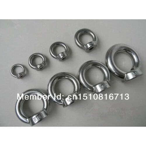 10pcs Eyes Nuts M5 Metric Threaded Stainless Steel Lifting