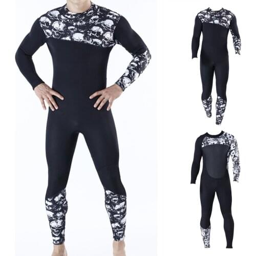 Full Wetsuits 3mm Neoprene Wetsuit, Back Zip Long Sleeve for Diving Surfing Snorkeling-One Piece Wet Suit for Men