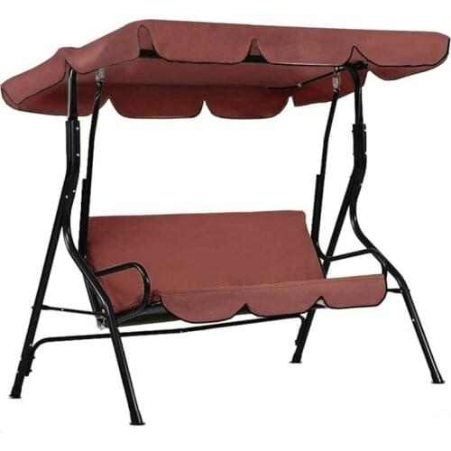 Patio Swing Canopy Cover Set Swing Replacement Top Cover Swing Cushion Cover for 3 Seat Swing Waterproof Cover