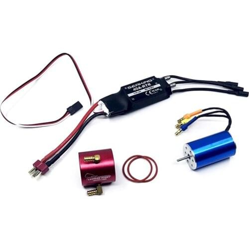 RC Boat Power Set 2440 Motor Water Cooling Bidirectional 40A ESC for Water Thruster Power Sprayer Pump Water Jet Pump