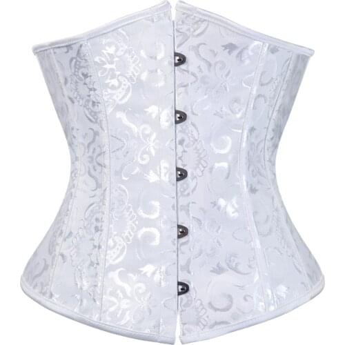 Corset Underbust Steel Boned Gothic Bustier Lace Bridal Wedding Embroidery Plus Size Holiday Party Clubwear Lover Beauty