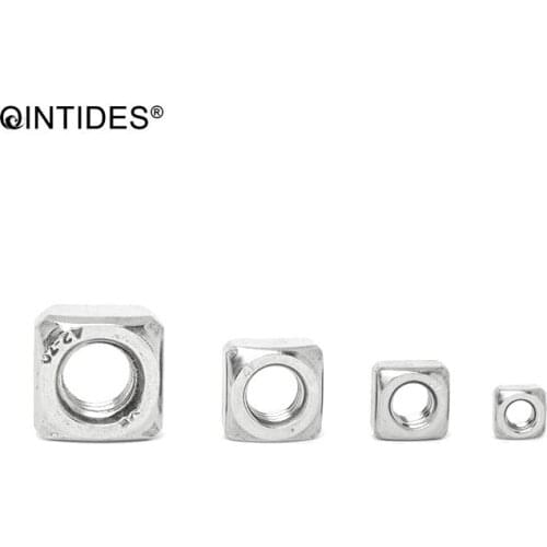 QINTIDES M3 M4 M5 M6 M8 M10 M12 Square nuts 304 stainless steel square nut DIN557