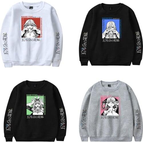 Hot Sale Comic The Quintessential Quintuplets O-Neck Tops Round Collar Sweatshirts Fashion Boys Girls Casual Teenager Sportswear