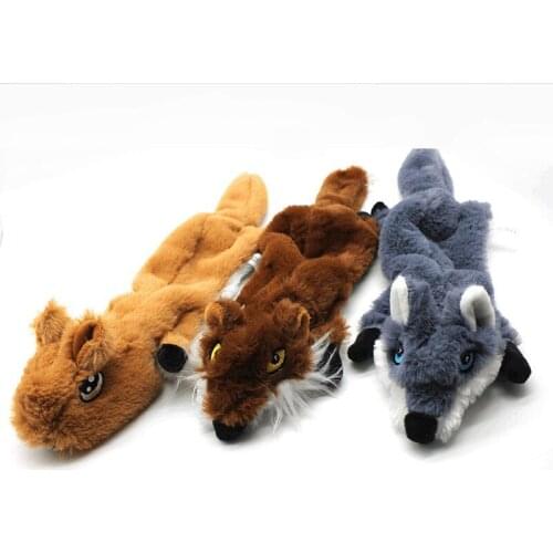 Cute Pet Toys Pet Dog Cat Plush Squeak Sound Dog Funny Fleece Toys Molar Polar Durability Chew Toy Suitable for All Pets