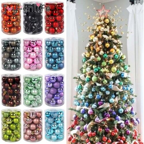 34pcs Christmas Ball Set 4cm Christmas Decoration Christmas Tree Decoration Ball Christmas Pendant Christmas Tree Pendant
