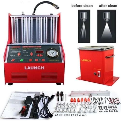 Original Launch CNC602A fuel injector cleaner tester cnc-602a 6jars Injecting flow test Ultrasonic cleaning