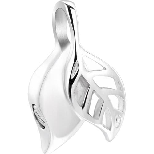 10032 Urn necklace Stainless Steel Leaf Memorial Urn Necklace Hold Human/Pet Ashes Keepsake Cremation Jewelry Pendant Engrave