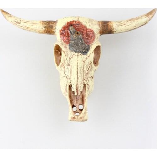 Resin Cow Skull Bull Skull Aquarium Decoration Fish Tank Ornament Vivarium Desert Terrarium Decoration Hide-away Hide-out