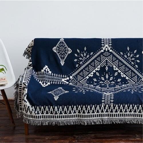 RAYUAN Different Two Faced 100% Cotton Crochet Thread Blanket Throw Sofa Chair Cover Tapestry Bed Lid Carpets Towel