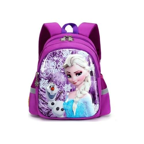Disney Kindergarten schoolbag cartoon Elsa shoulder bag girl boy handbag baby children backpack kid Frozen schoolbag backpack