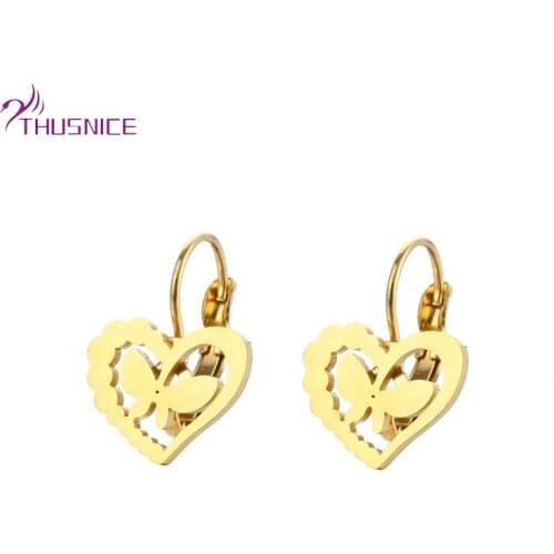 Женские золотые серьги THUSNICE China At AliExpress