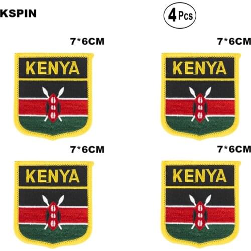 Kenya Shiled Shape flag patches national flag patches for Cothing DIY Decoration
