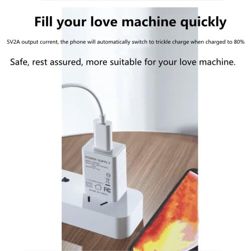5V2A charging head, fully compatible with USB mobile phone digital charger, supports fast charging, fireproof design