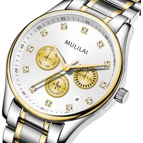 2020 Luxury Diamond Small Dial Steel Belt Calendar Watches for Women Fashion Analog Quartz Wristwatches Relogio Feminino Clock