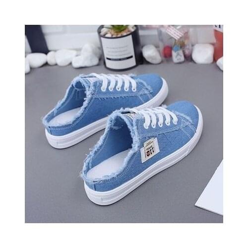 New 2021 Spring Summer Women Canvas Shoes flat sneakers women casual shoes low upper lace up white shoes