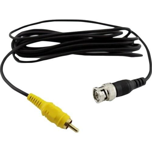 10x BNC Male to RCA Male Video Male to Male Connector Cable Lead CCTV Camera DVR Wire Cord 2.5m Black