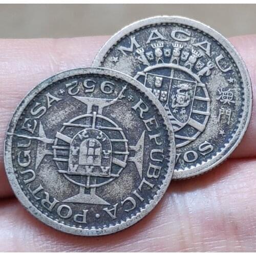 20MM macau 1952 ,100% Real Genuine Comemorative Coin,Original Collection