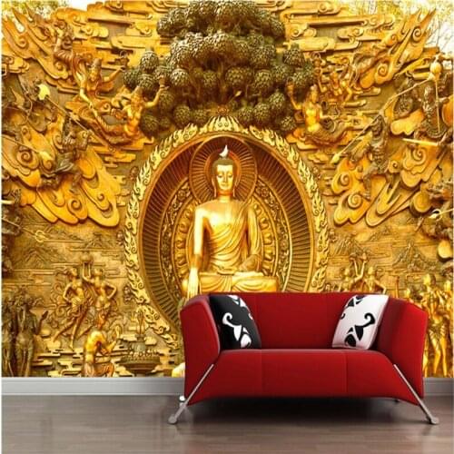 3DBEIBEHANG Large custom wallpaper frescoes Wuxi Lingshan Buddha down the demon Road wall papers home decor 3d wall murals