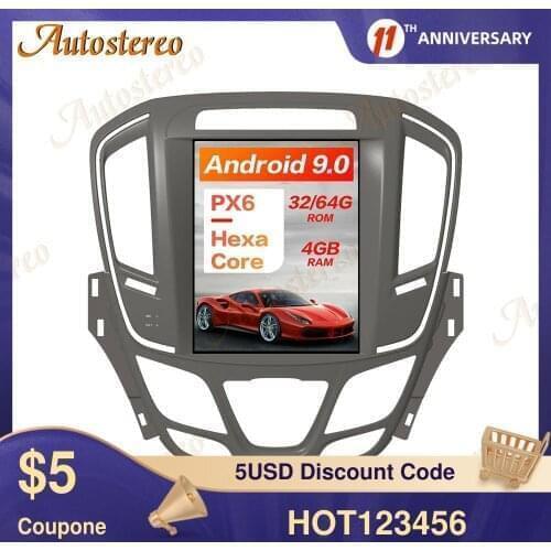 4G SIM Tesla Style Android 9.0 Car Player GPS Navigation For Buick Regal 2014-2018 Stereo Head Unit Multimedia Player Auto Radio