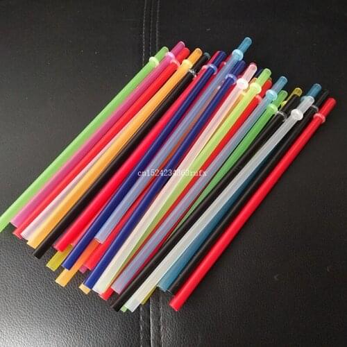 500pcs 23 cm Reusable Drinking Straws Bar and Wedding Party Hard Plastic Drinking Straws Pure Color Straws for Marson Jar
