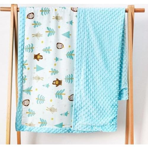 70Cmx110Cm Handmade Modern Baby Blanket Sweet Pea Baby Blanket Plus Burb Cloth For Infants Baby Bedding Set Cotton Blanket