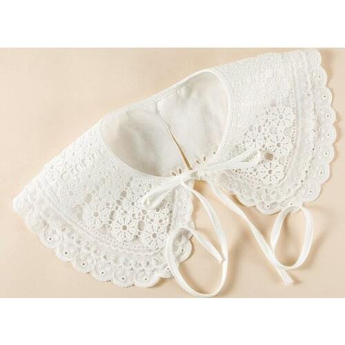 Hollow Out Fake Collar Women Three Layers Blouse False Collar Lady Dress Shirt Detachable Collars Shirt Decorative