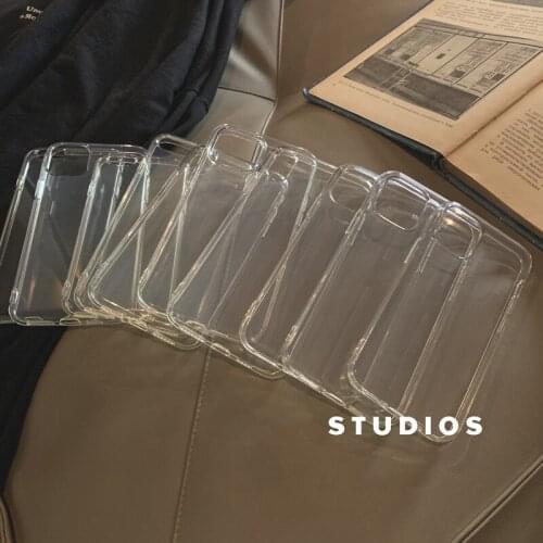 Armor Camera Protection Transparent Soft Case For iPhone 11 12 Pro Max XS X XR 8 7 Plus SE Clear Shockproof Cover for iphone 13