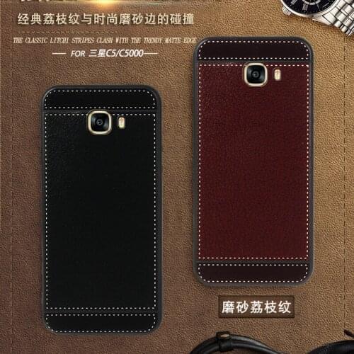 Funda for Samsung Galaxy C5 SM-C5000 Case 5.2 Inch Black Red Blue Pink Brown 5 Style Soft Silicone Fashion Mobile Phone Cover