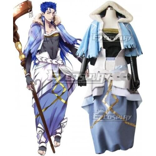 Fate Grand Order Caster Cu Chulainn Outfit Suit Halloween Adult Party Set Festival Gift Clothings Cosplay Costume E001
