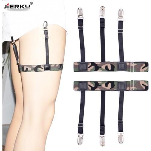 JIERKU Shirt Garters Mans Shirt Stays Holder Leg Suspenders Shirt Braces Gourd buckle Shirt Garters 1pair GW08231