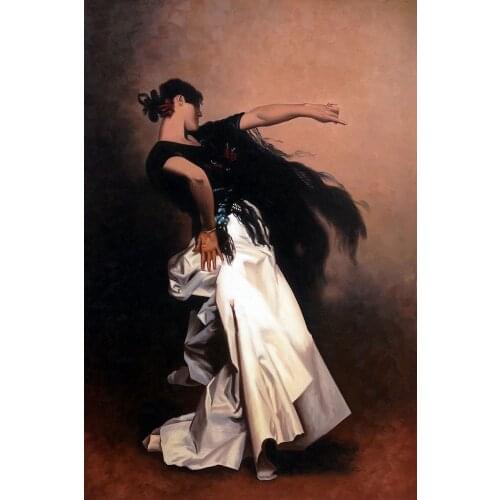 Female Painting for Bedroom John Singer Sargent of Study for Spanish Dancer, 1879-1882 Portrait Art Hand Made 100
