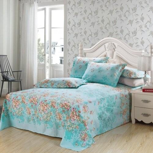 A Piece 100% Cotton Twill Flat Bed Sheet Bedclothes Printing Single Double Home Bedding Set for Adults Children Customize #204-2